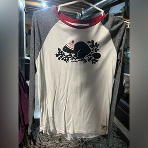 Women’s long sleeve Roots Beaver shirt